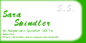 sara spindler business card